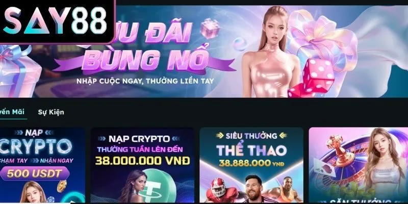 Khuyến mãi Say88 mang lại ưu đãi lớn suốt tuần